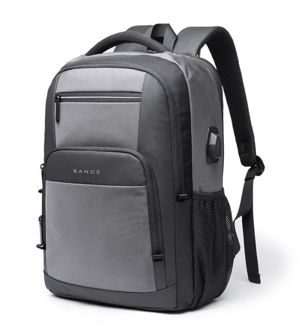 Sac à dos gris imperméable en oxford et polyester
