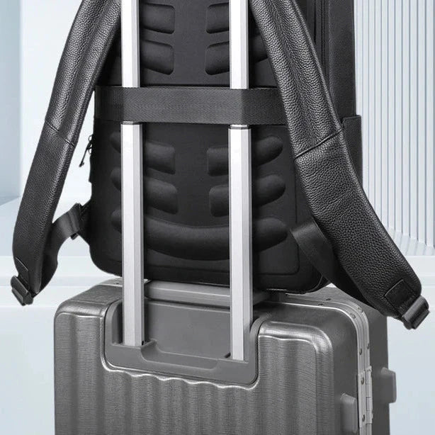 Détail du port USB sur le sac à dos élégant