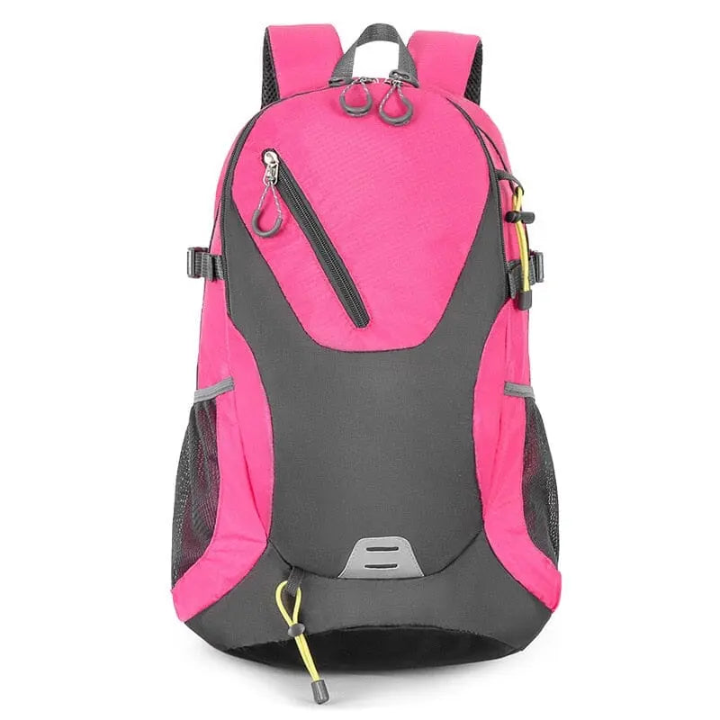 Modèle rose du sac à dos, vue de face avec détails