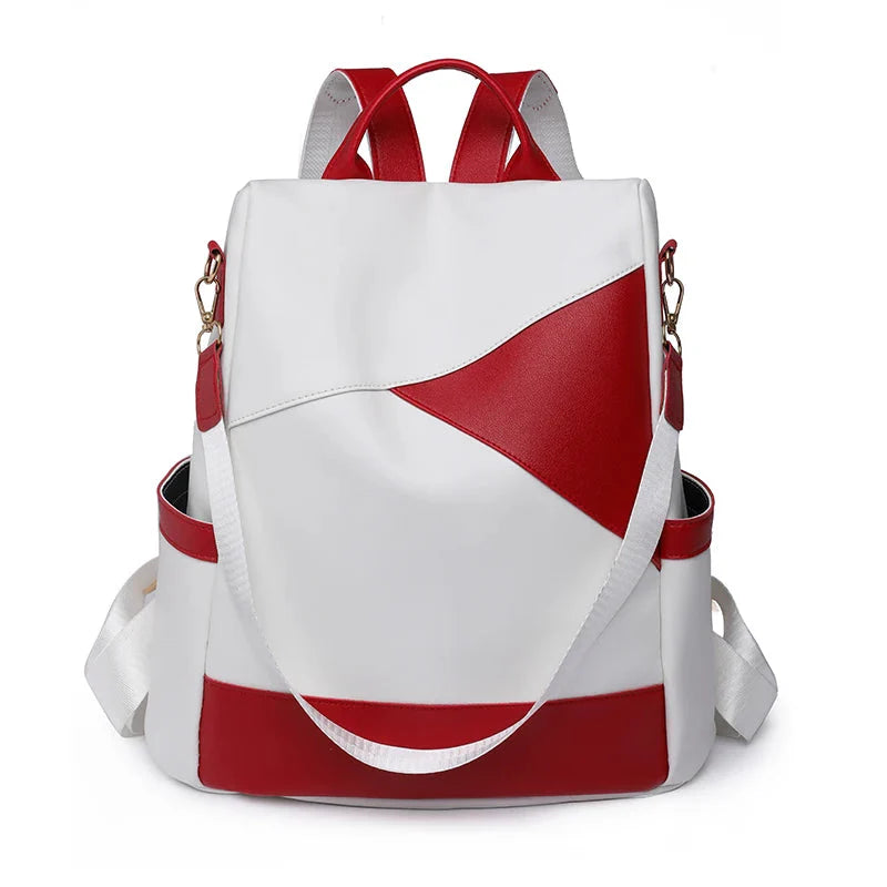 Sac à dos rouge avec système anti-pickpocket