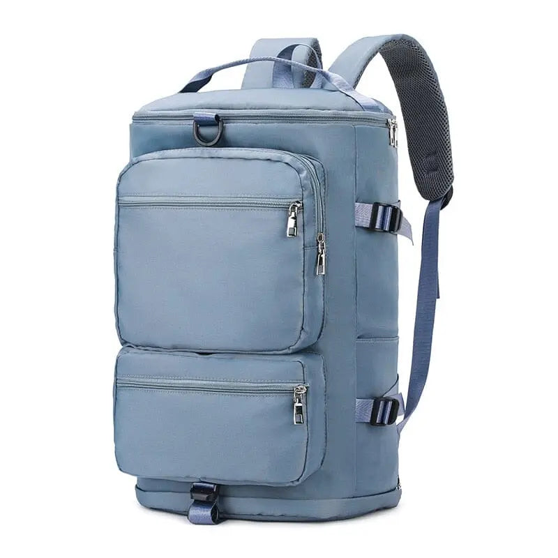 Sac bleu clair avec fermeture éclair robuste et pratique
