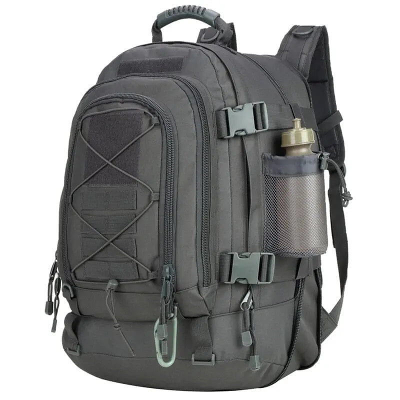 Sac à dos gris avec design ergonomique et nombreuses poches
