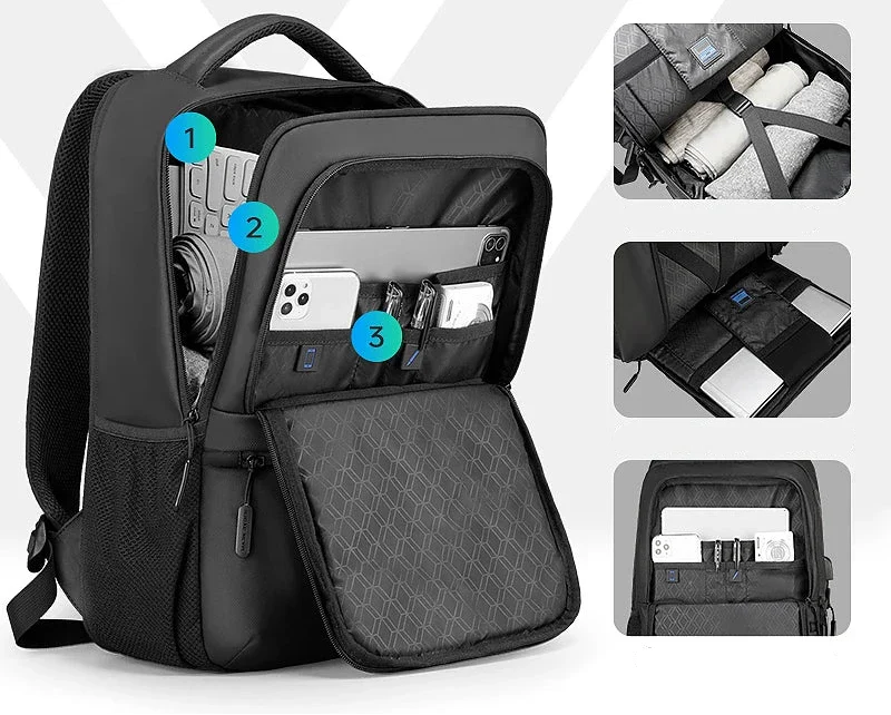 Sac à dos avec sangle pour valise, idéal pour voyages