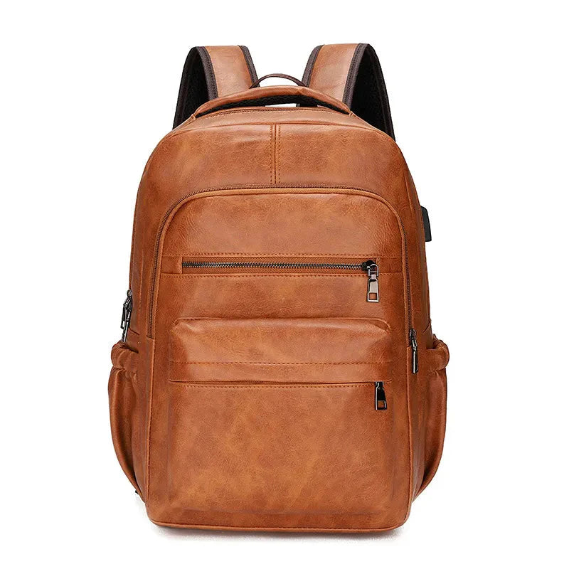 Sac à dos camel avec style rétro et port USB