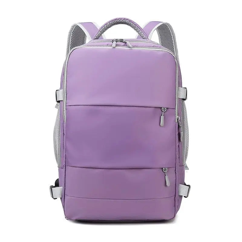 Sac à dos violet avec design moderne et fonctionnel