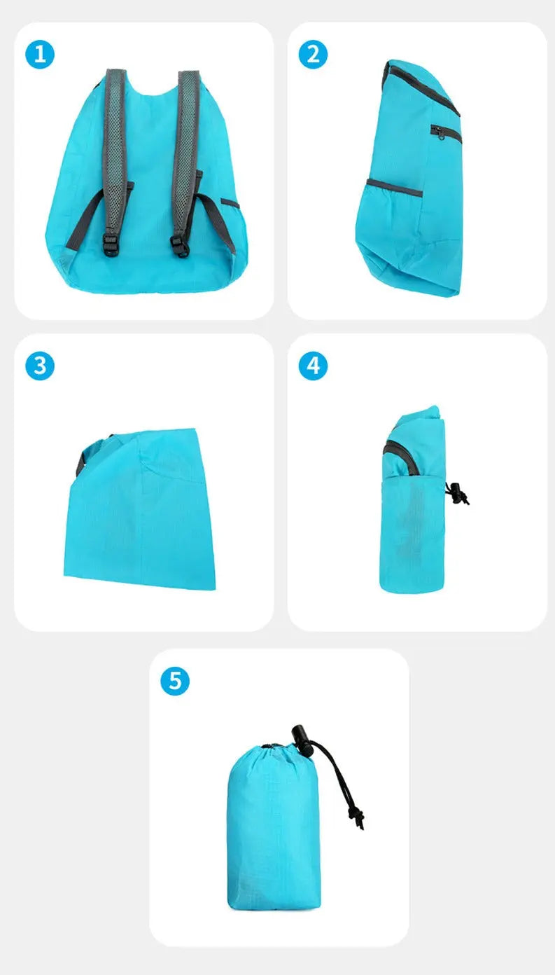 Vue arrière du sac à dos, mettant en avant sa résistance