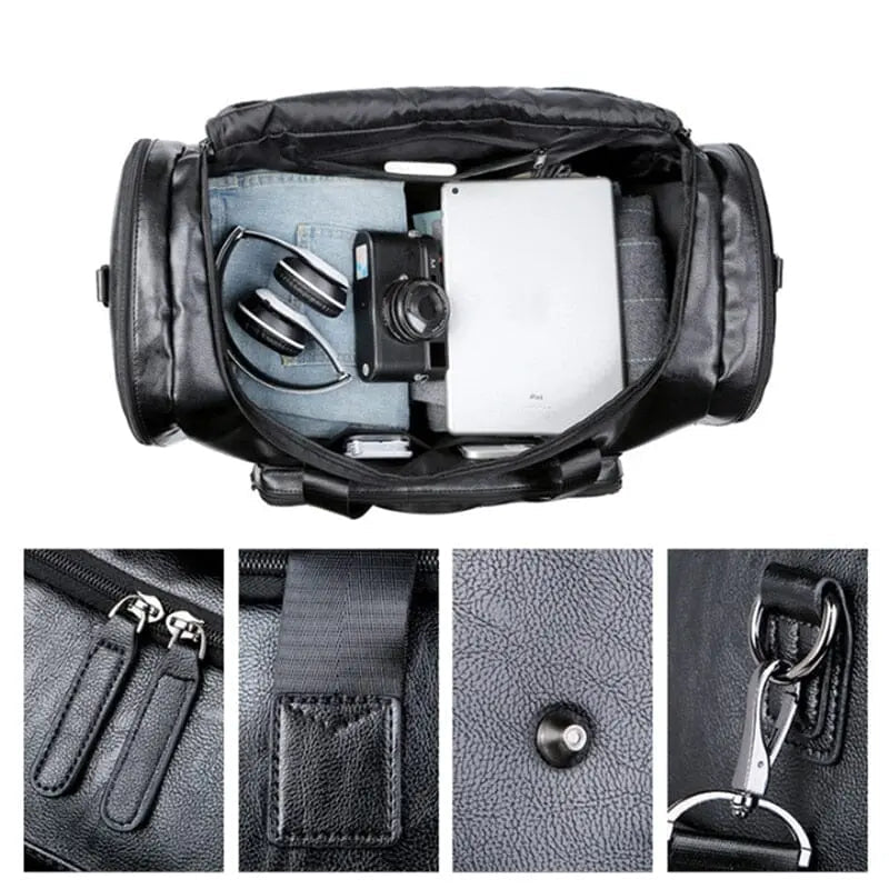 Sac de voyage vintage en PU, vue de face