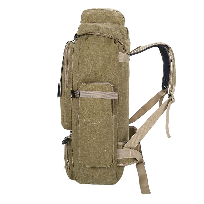Sac à dos militaire grande capacité en toile 80 litres