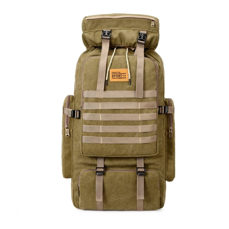 Sac à dos militaire grande capacité en toile 80 litres