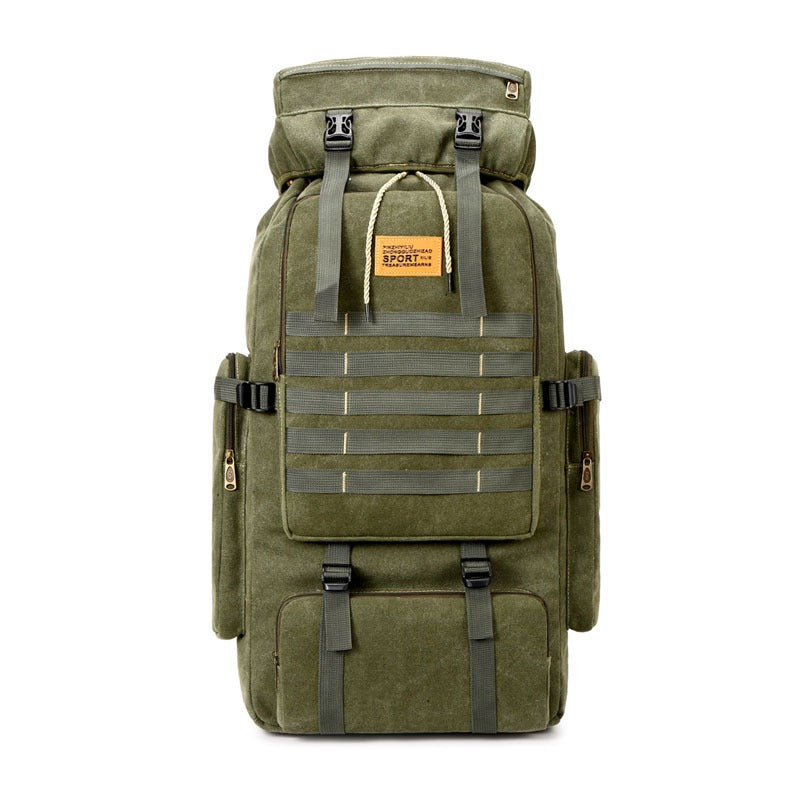 Sac à dos militaire grande capacité en toile 80 litres
