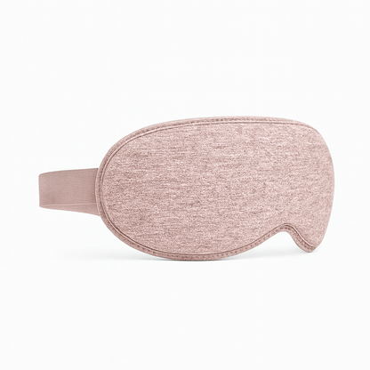 Vue latérale d'un masque de nuit, soulignant sa forme ergonomique