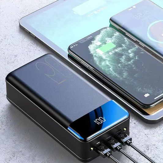Batterie montrée en utilisation avec un smartphone