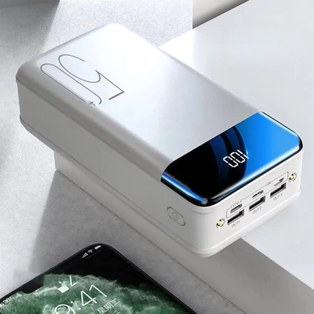 Vue d'ensemble de la batterie avec indicateurs lumineux