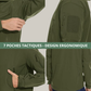 Vue de dos d'une veste imperméable avec coutures renforcées