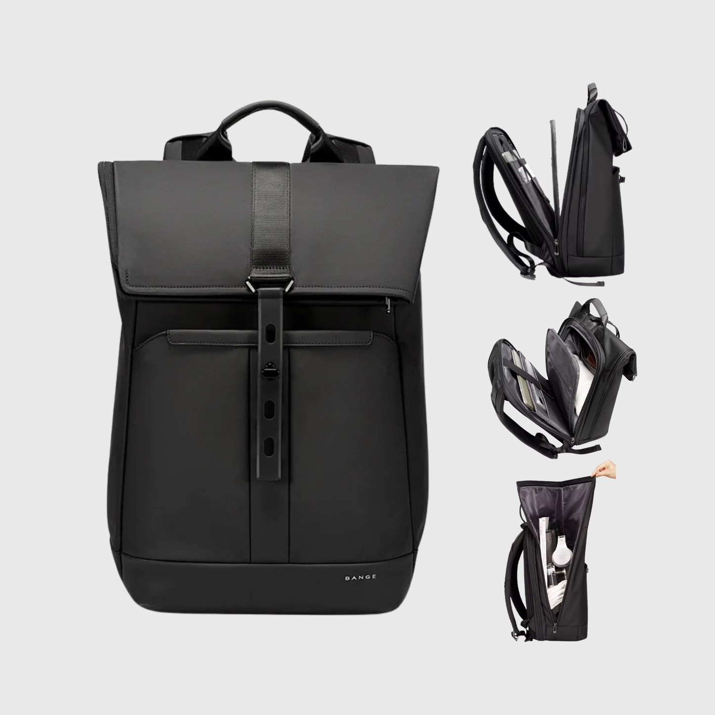 Sac à dos noir avec compartiment pour ordinateur portable