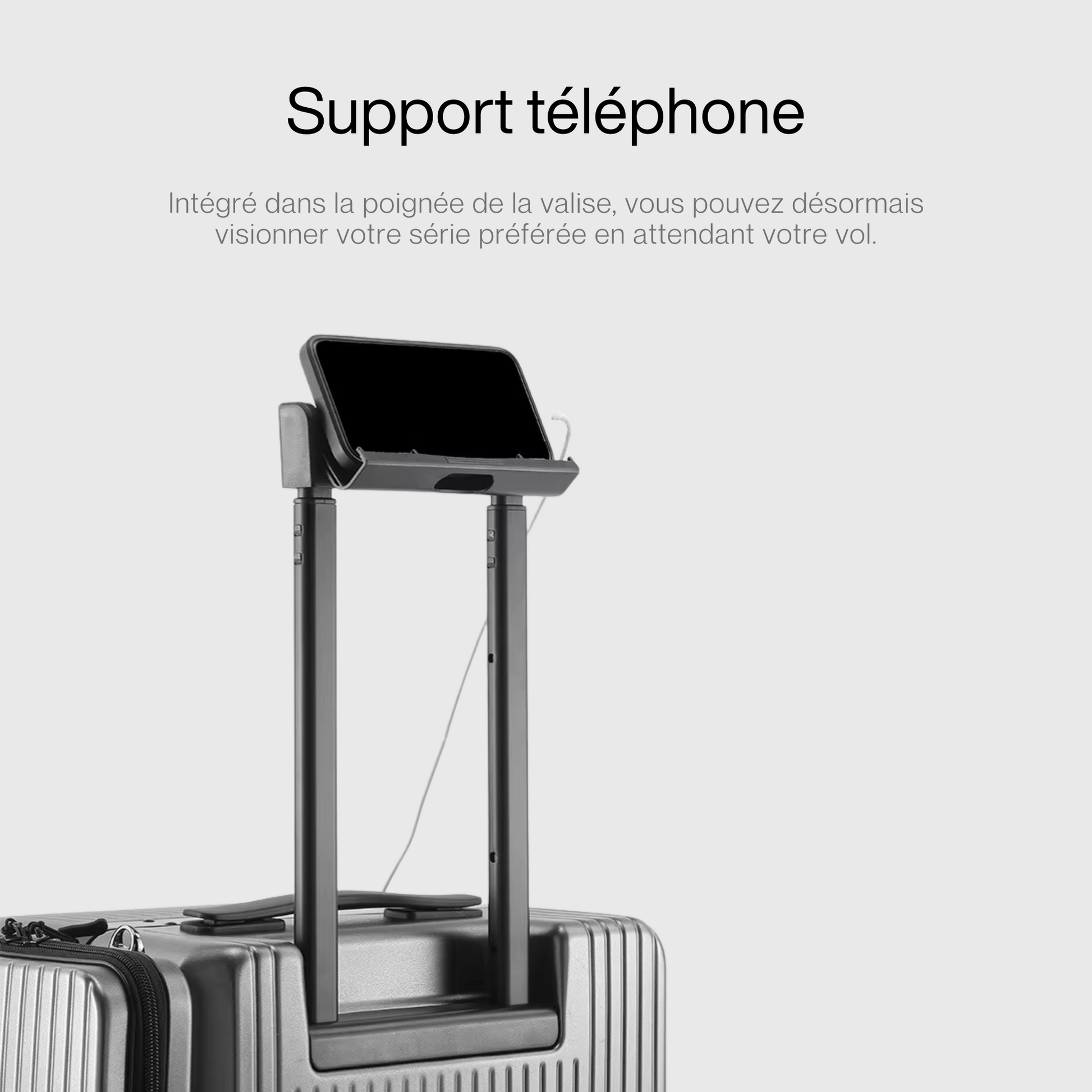 Intérieur de la valise montrant les séparateurs souples