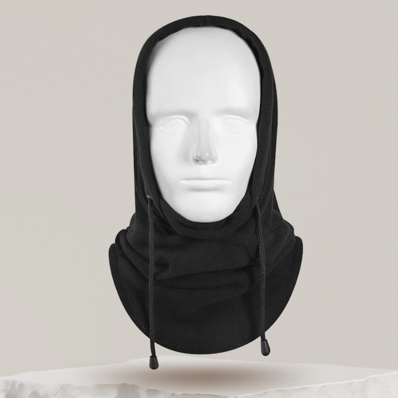 Vue de profil d'une cagoule de ski en tissu respirant