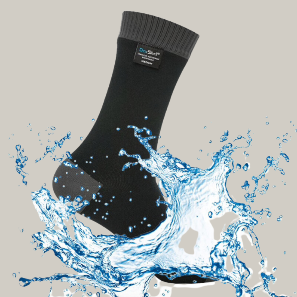 Gros plan sur la texture respirante des chaussettes