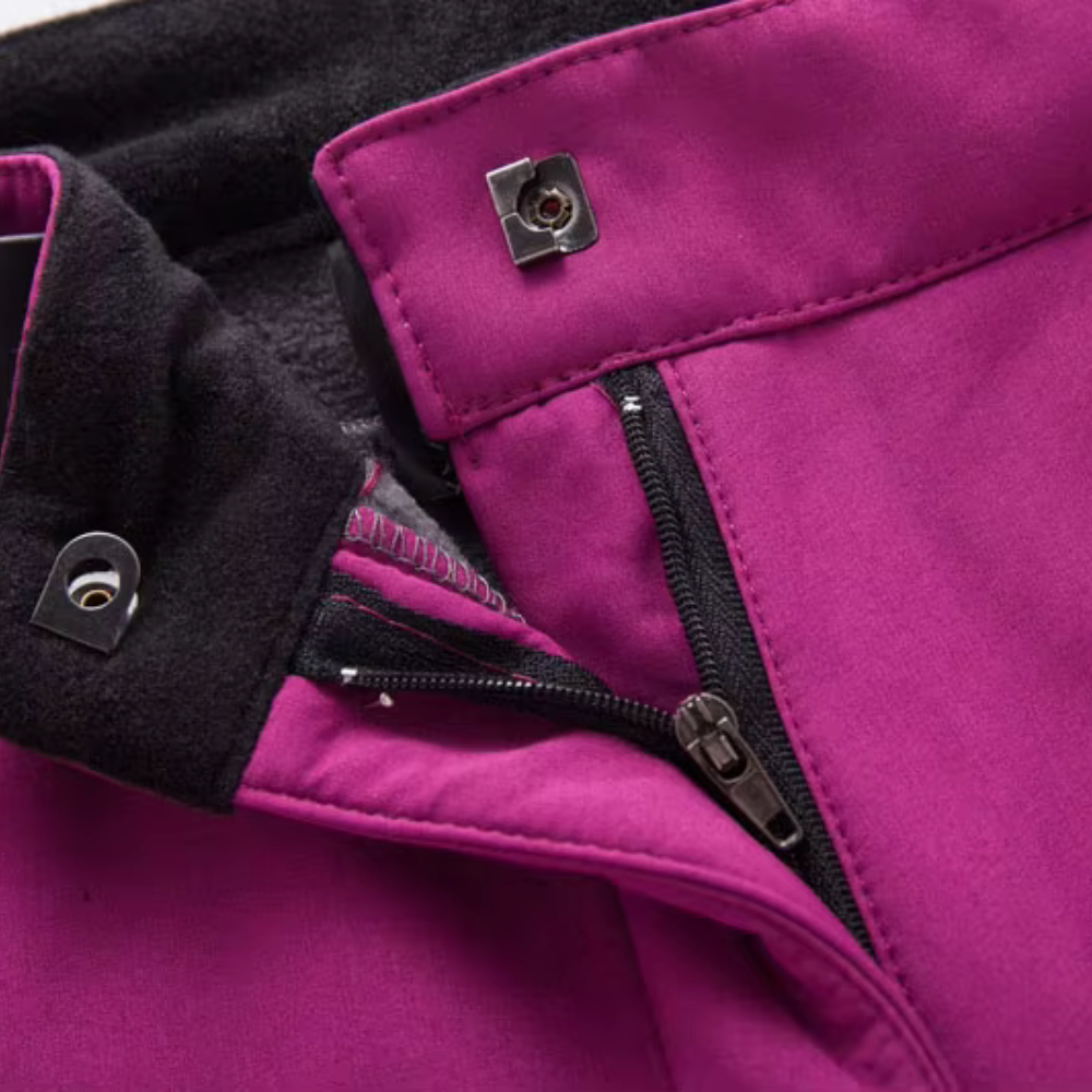 Pantalon thermique femme avec doublure polaire visible