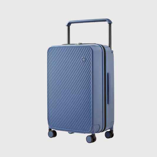 Vue d'ensemble de la valise montrant son design moderne