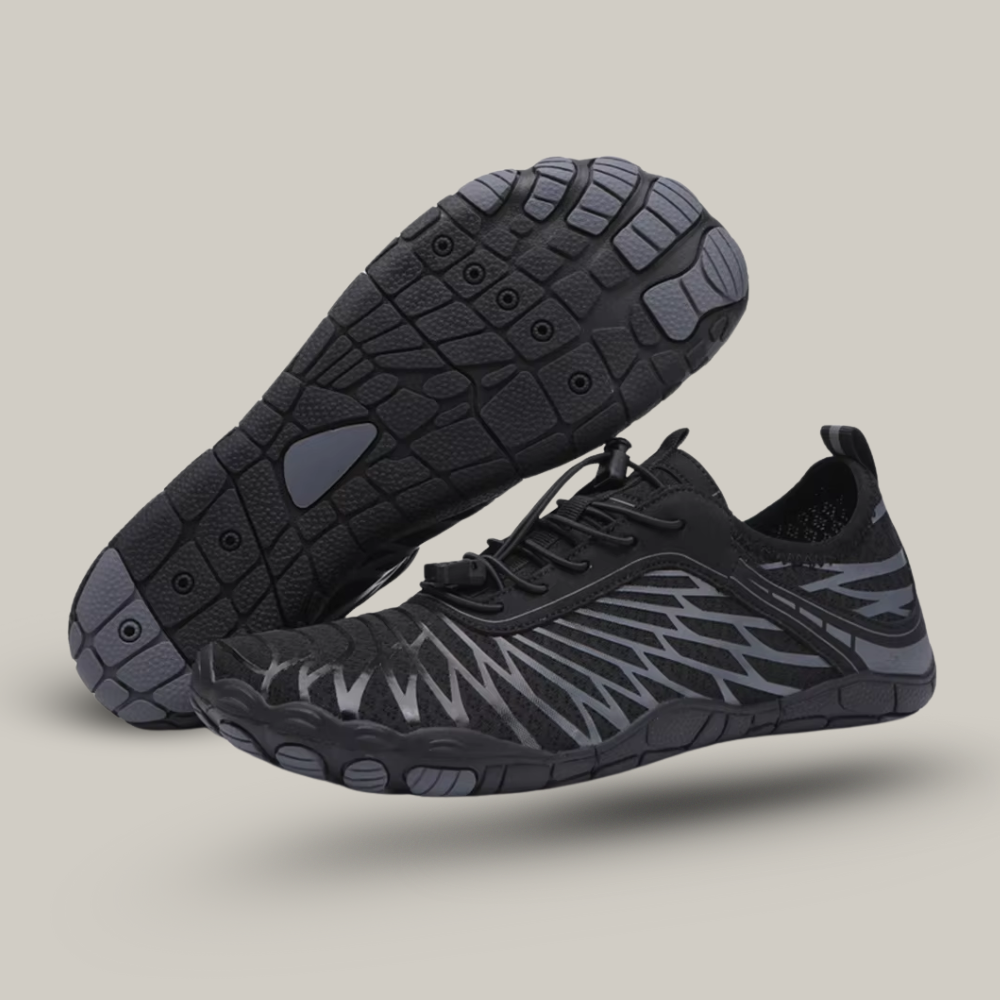 Chaussures barefoot marron clair avec détails de couture