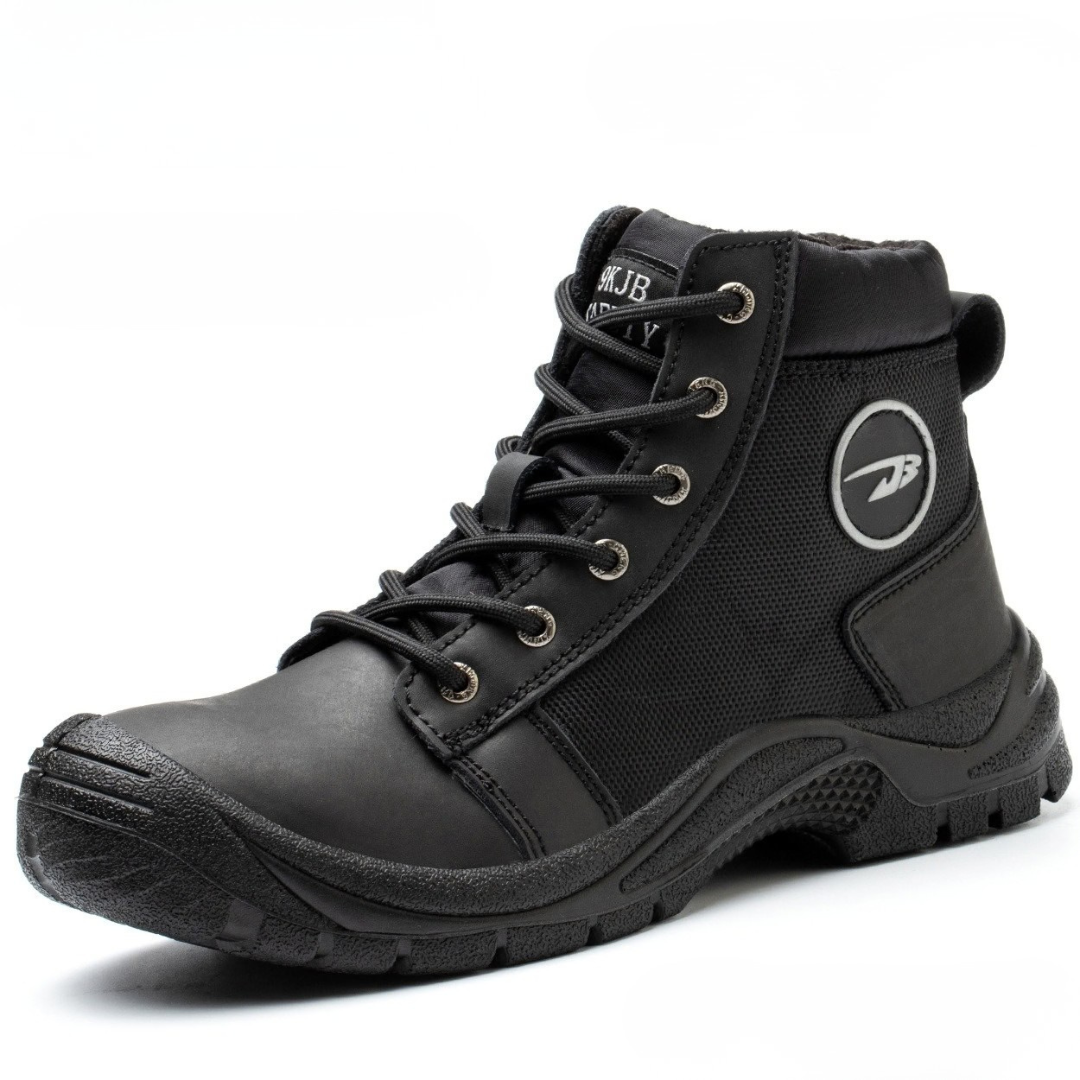 Bottes d'hiver noires avec doublure thermique et semelle antidérapante