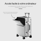 Vue de face d'une valise rigide avec hublot TSA