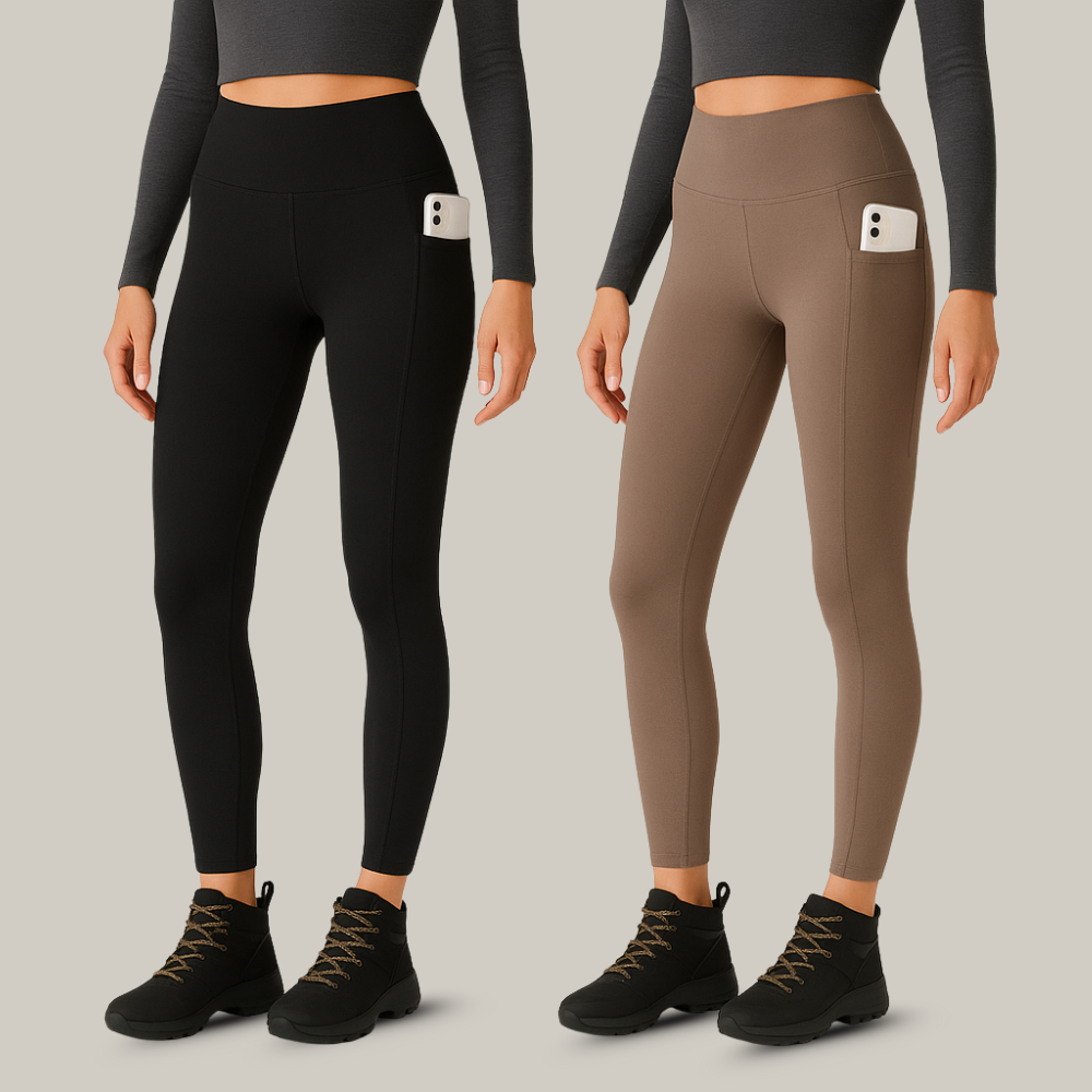 Legging taille haute en action sur sentier de randonnée