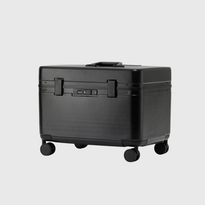 Détail de la poignée ajustable d'une valise en composite