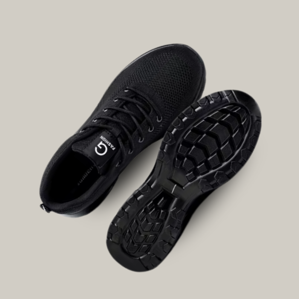 Vue latérale de baskets de sécurité légères et antidérapantes