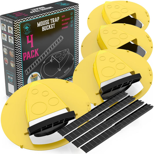 Pack de quatre pièges à souris réutilisables avec couvercle