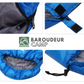 Vue latérale du sac de couchage montrant son épaisseur
