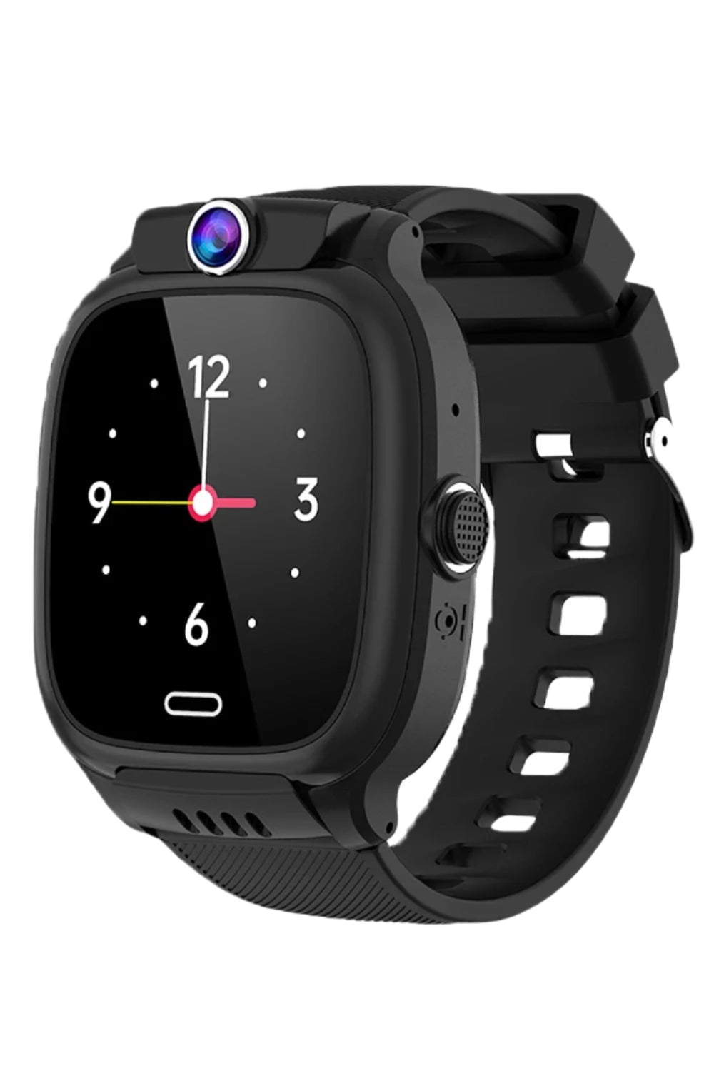 Montre enfant 4G avec écran allumé, bracelet bleu