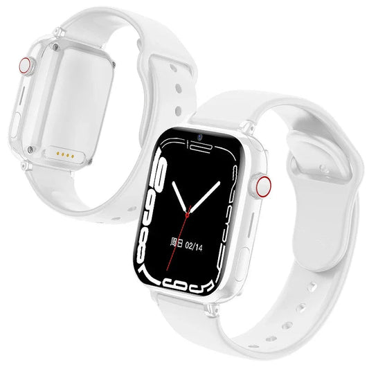 Gros plan écran HD montre enfant avec fonction appel vidéo