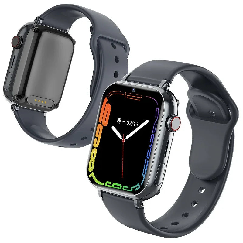 Vue latérale montre enfant 4G, design robuste et coloré