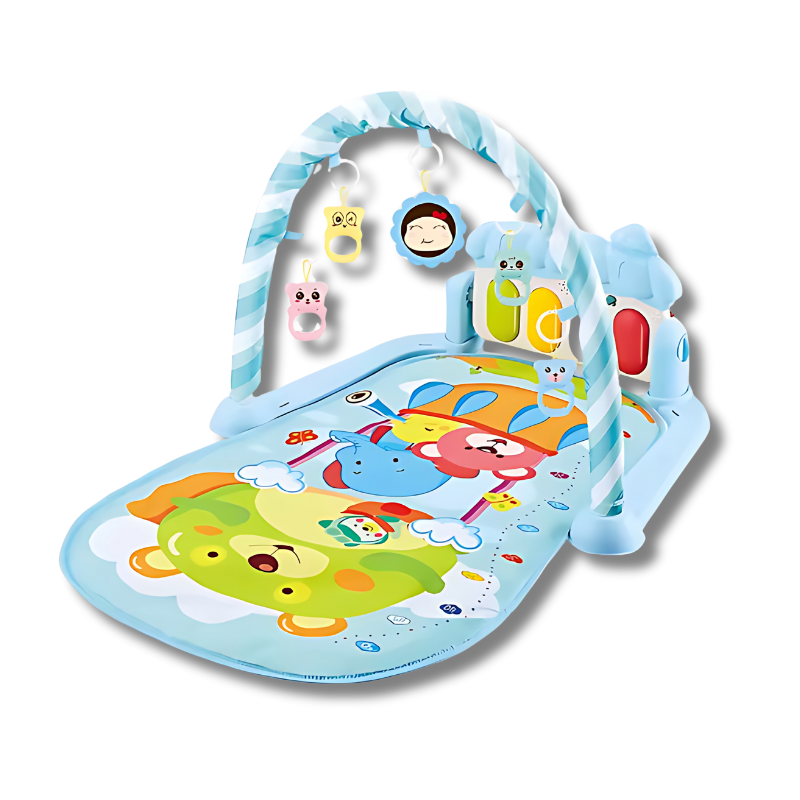 Enfant interagissant avec les sons et couleurs du tapis