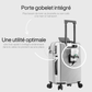 Vue latérale de la valise avec poignée télescopique ajustable