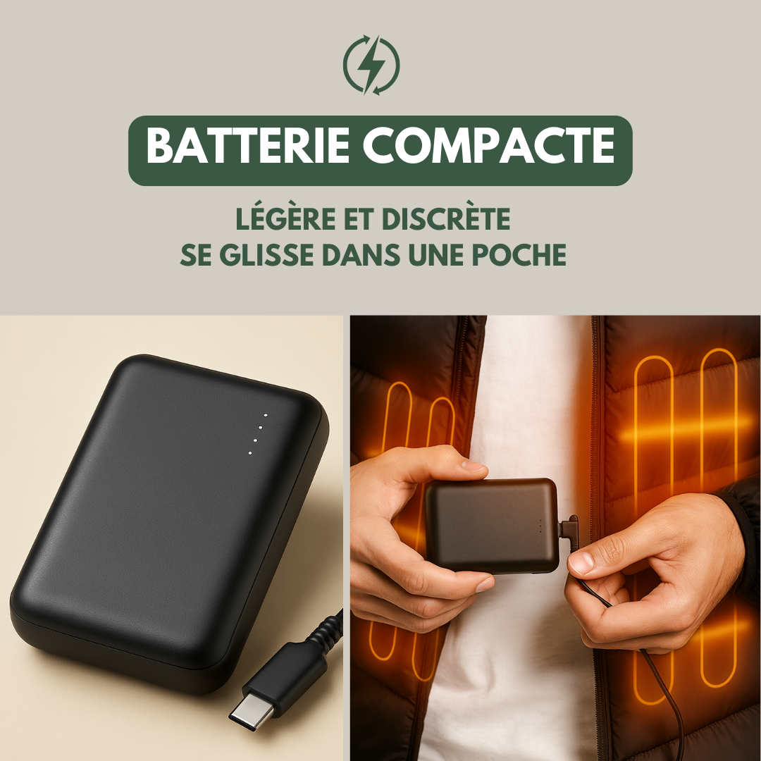 Gros plan sur le port USB pour connecter une batterie externe