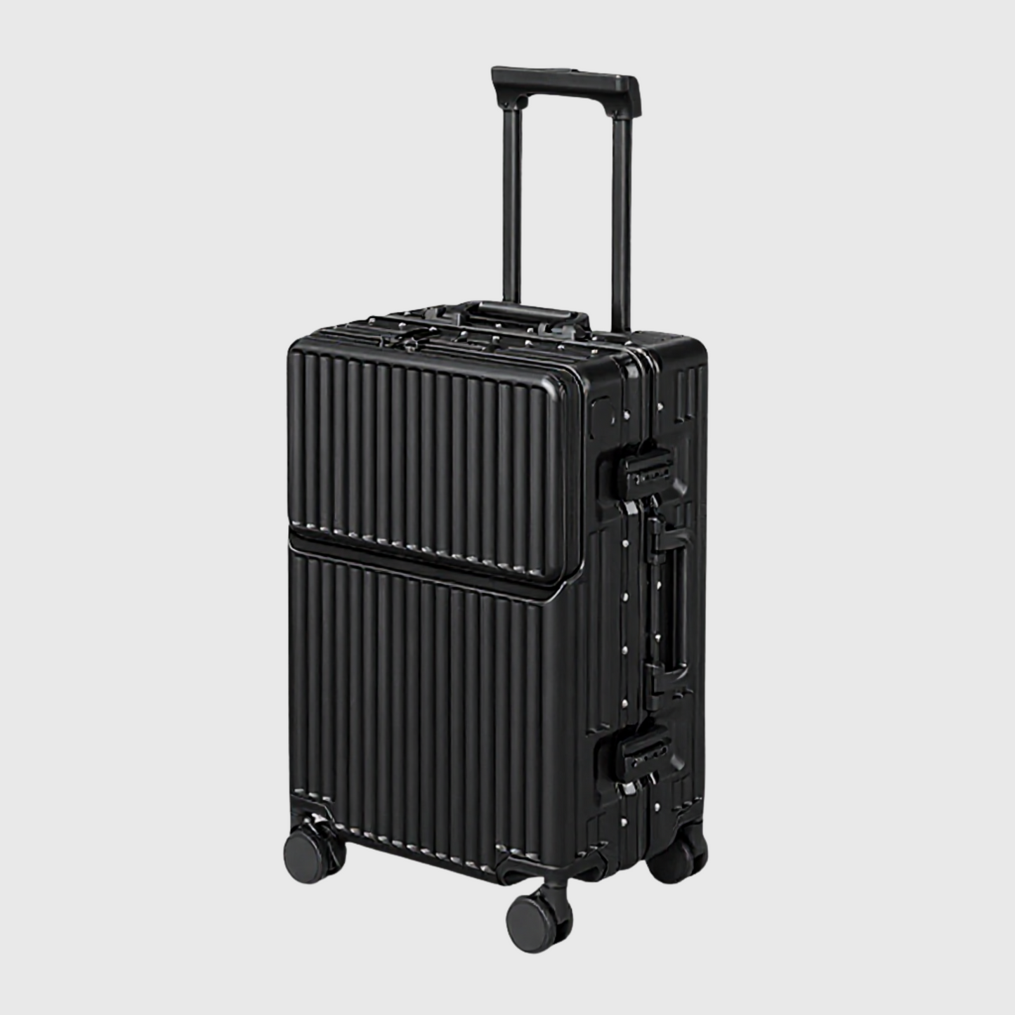 Vue latérale de la valise montrant les matériaux composites