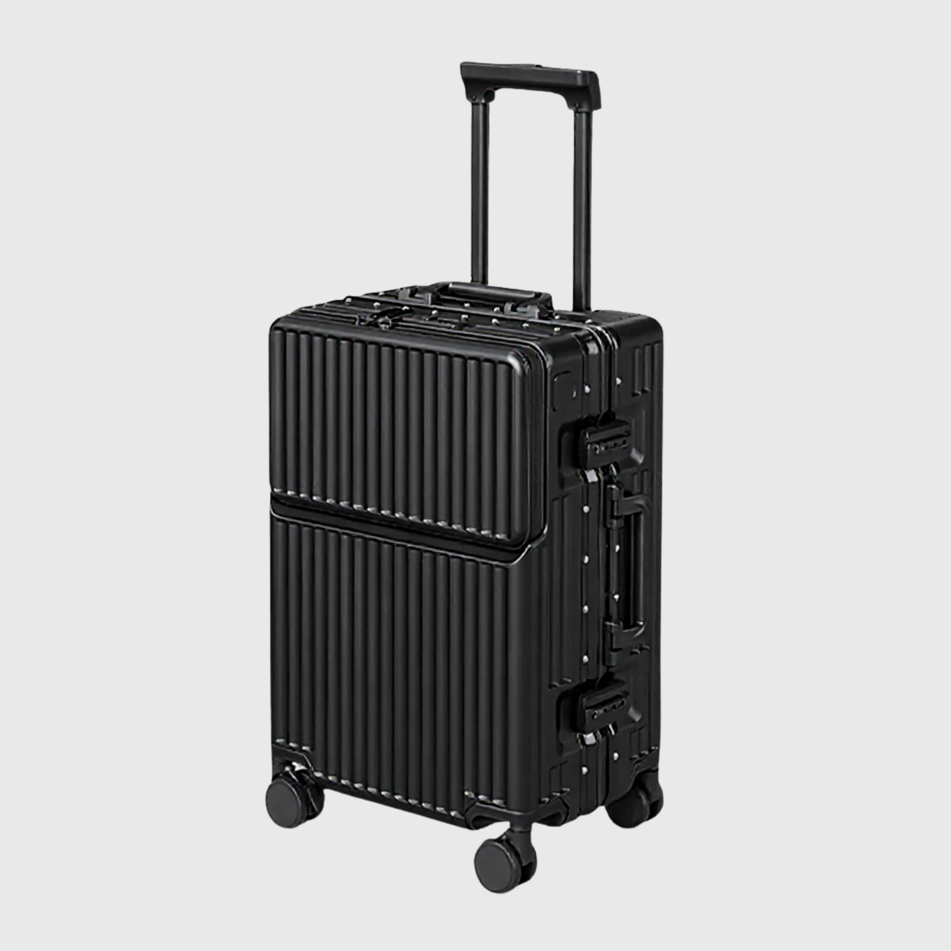 Vue latérale de la valise montrant les matériaux composites