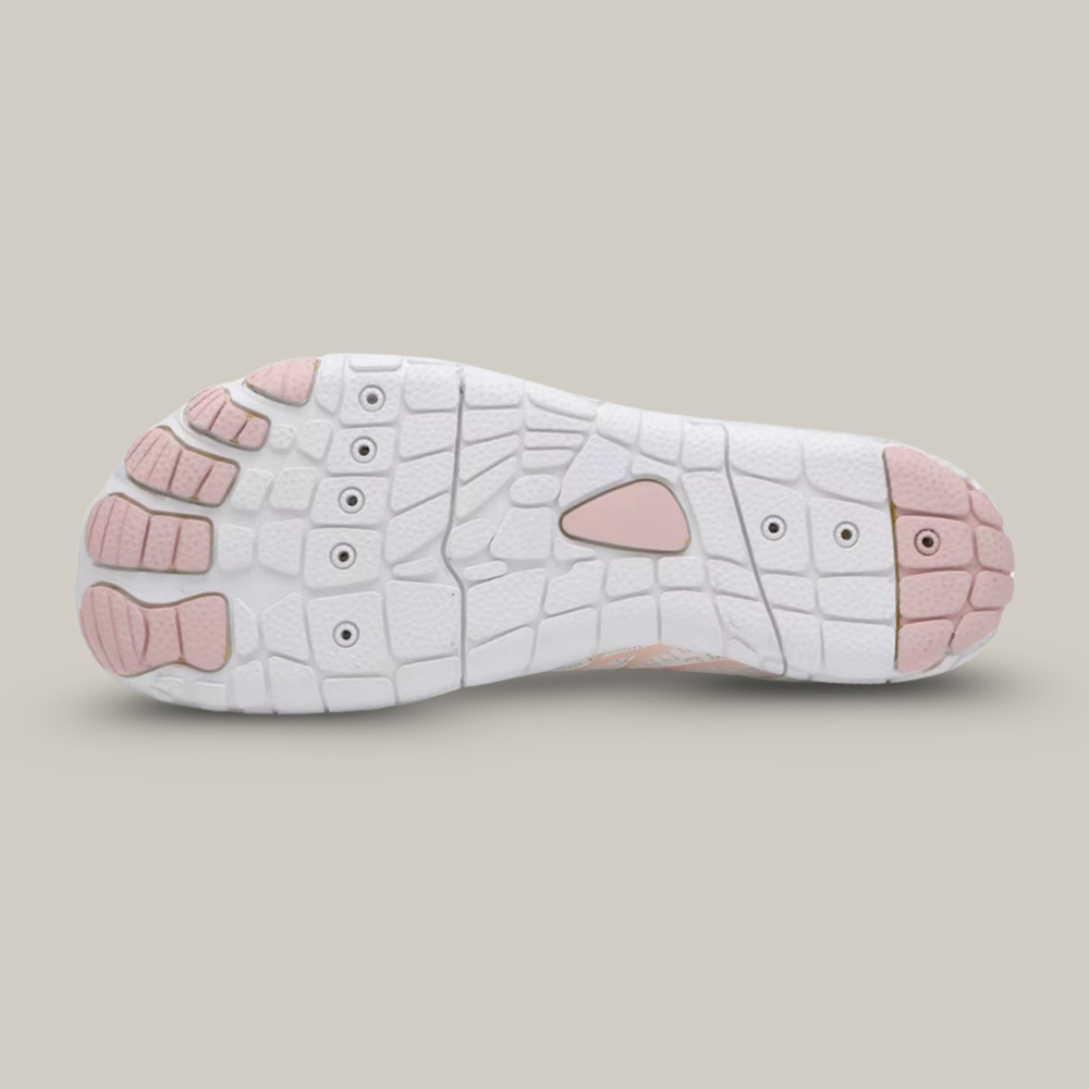 Semelle antidérapante en gros plan montrant le motif de grip