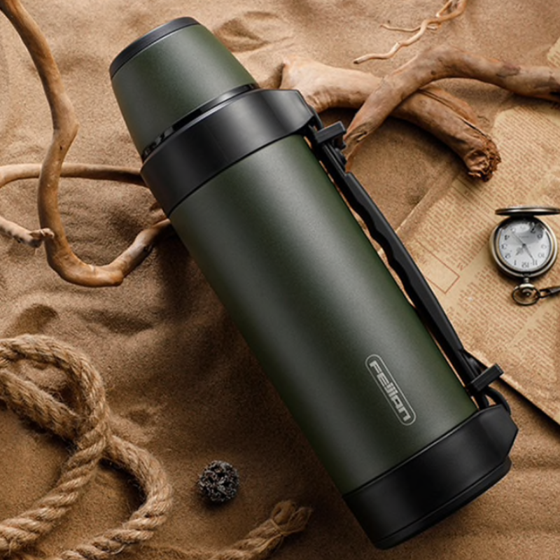Thermos ouvert montrant le bouchon hermétique