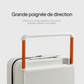 Vue latérale de la valise montrant le verrou TSA