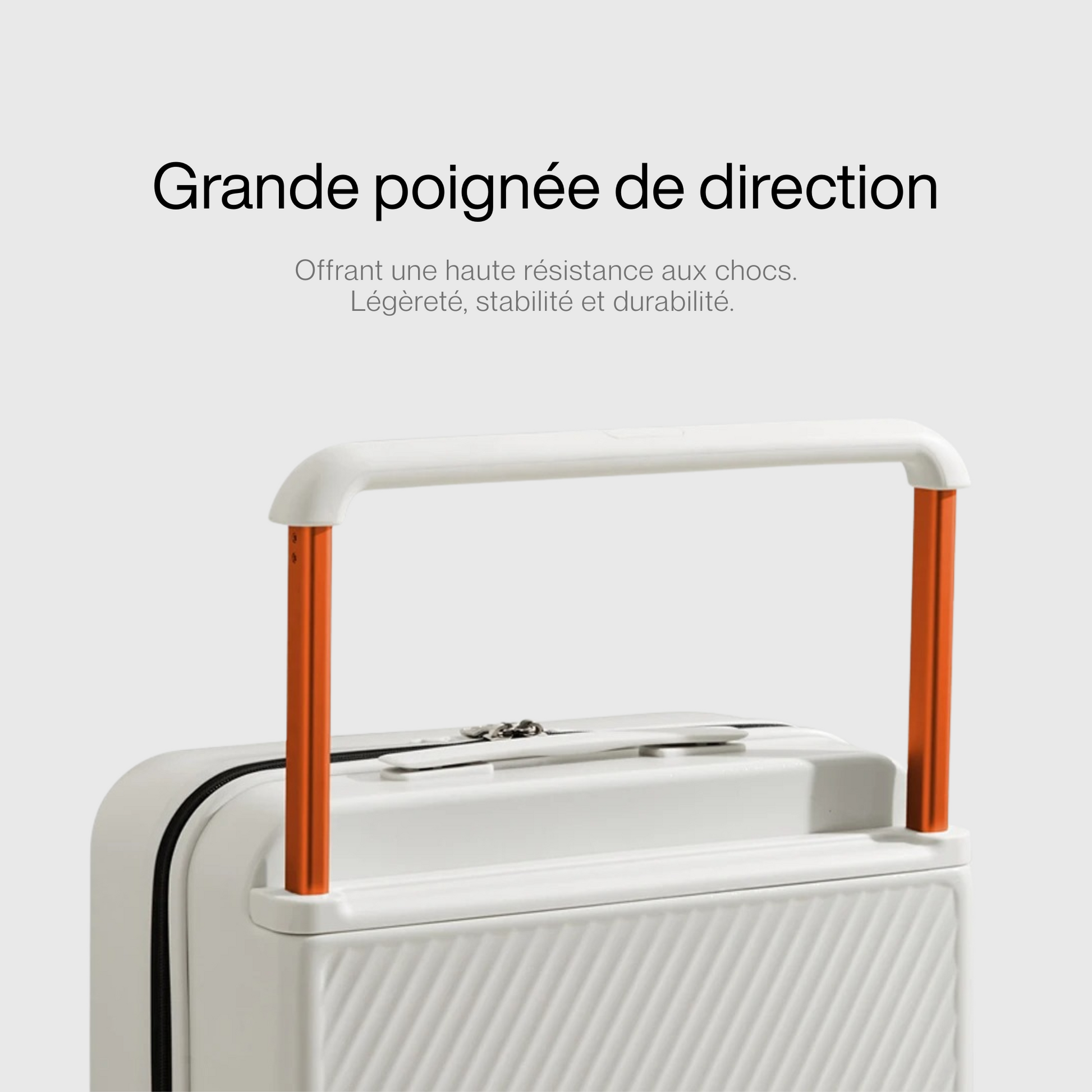 Vue latérale de la valise cabine en composite tricouche