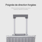 Vue de profil de la valise avec poignée télescopique