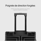 Intérieur de la valise montrant le séparateur souple et la sangle