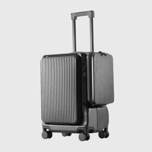Vue d'ensemble de la valise avec tous ses accessoires