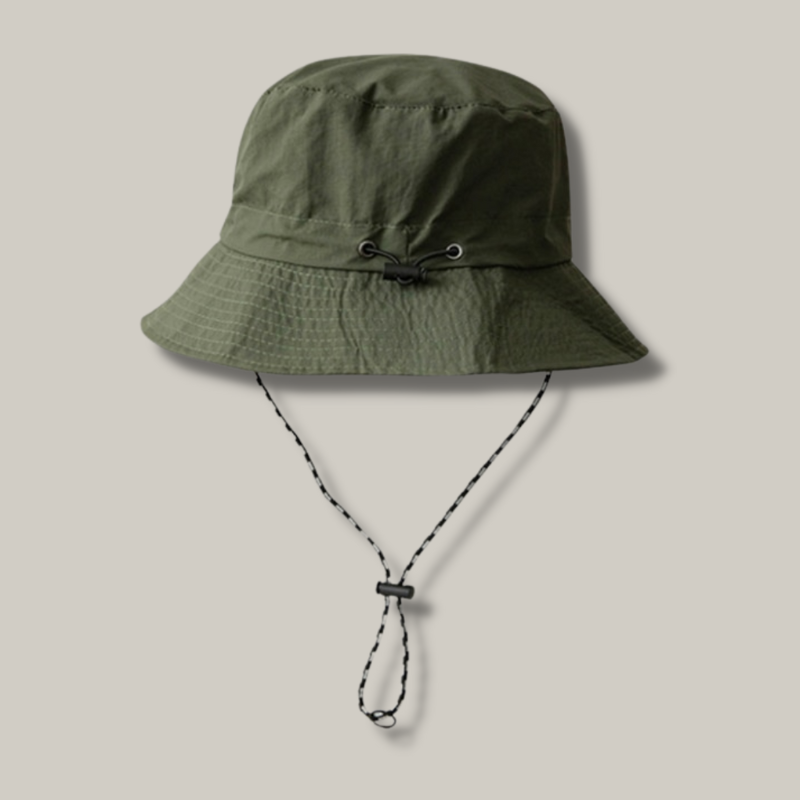 Vue de profil du chapeau pliable, léger et respirant
