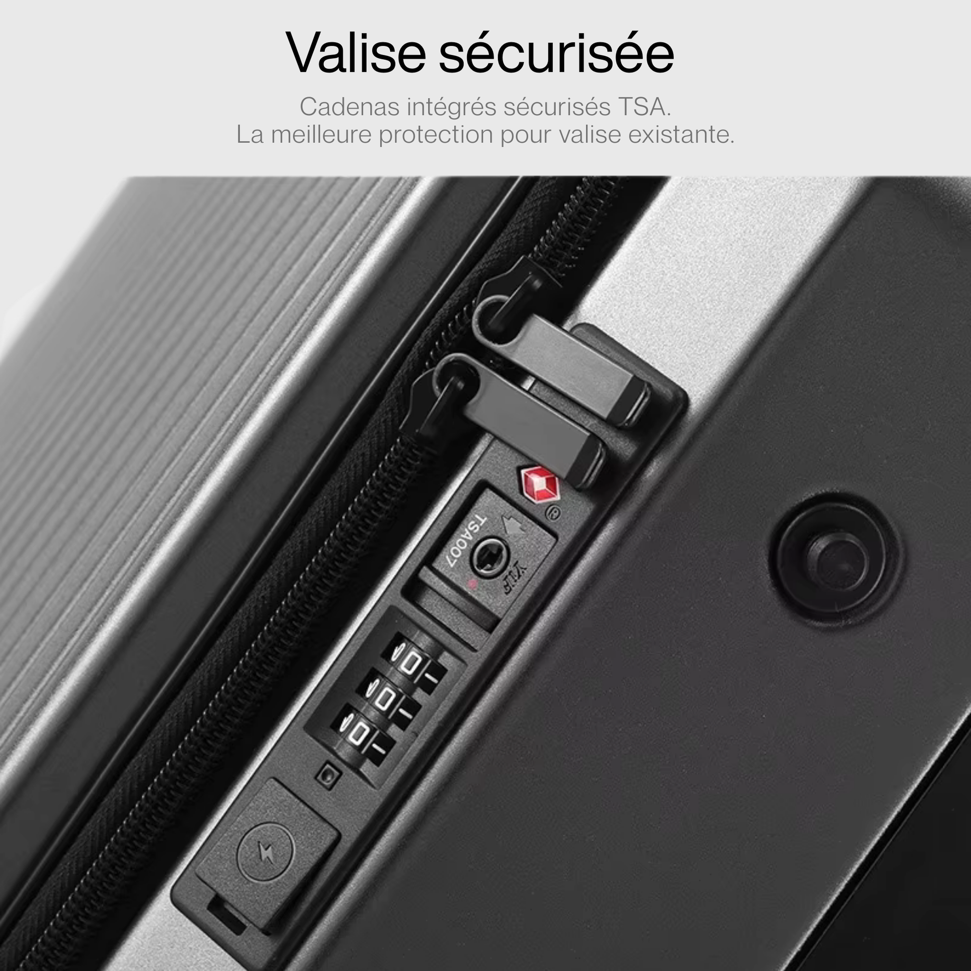 Vue d'ensemble de la valise avec ouverture frontale
