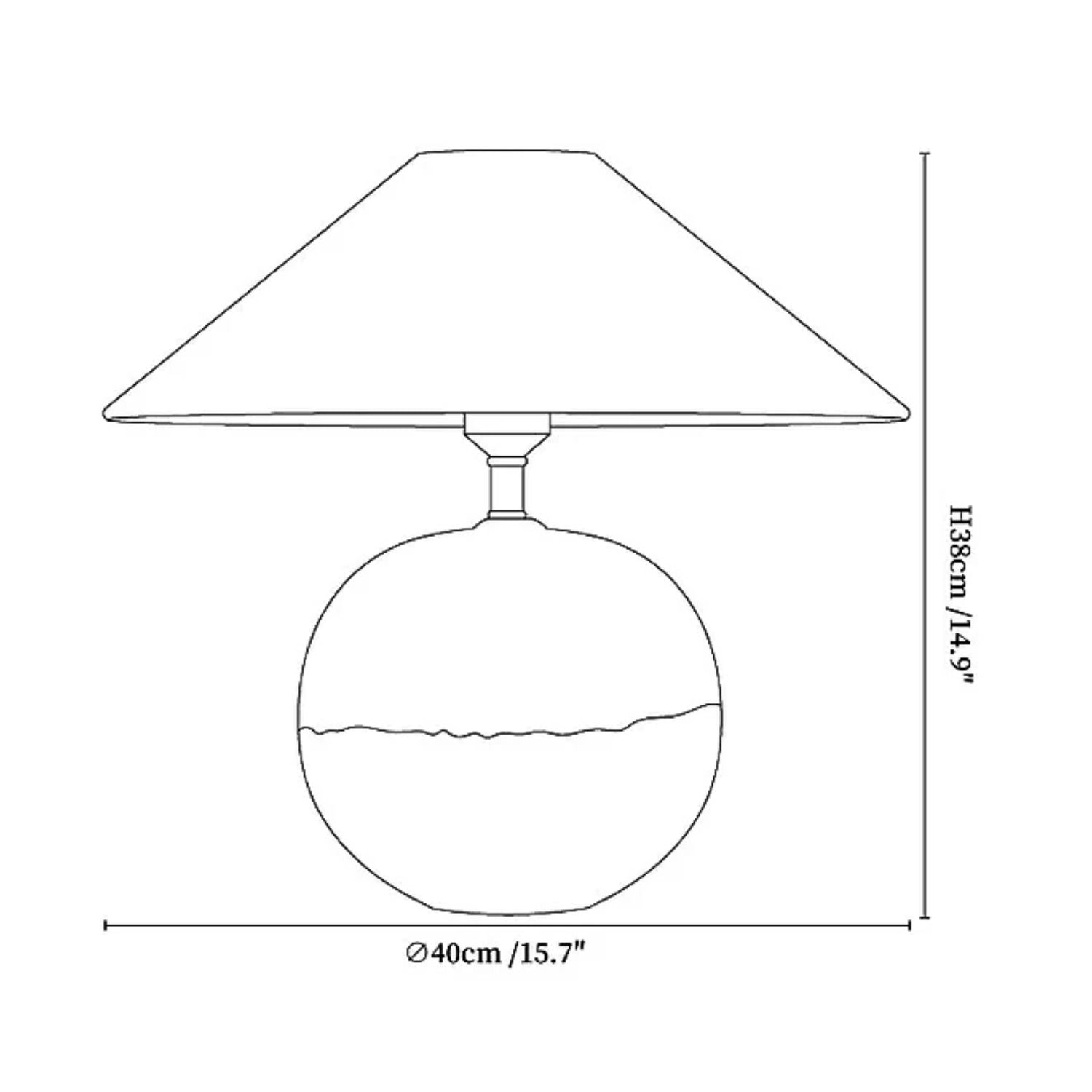 Vue rapprochée de la base céramique sablonneuse de la lampe